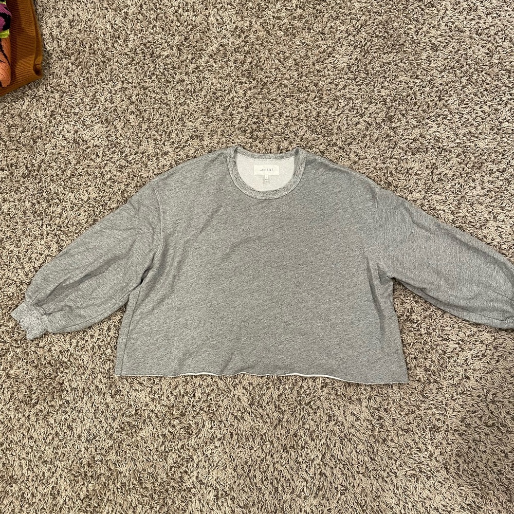 THE GREAT. Cropped sweatshirt